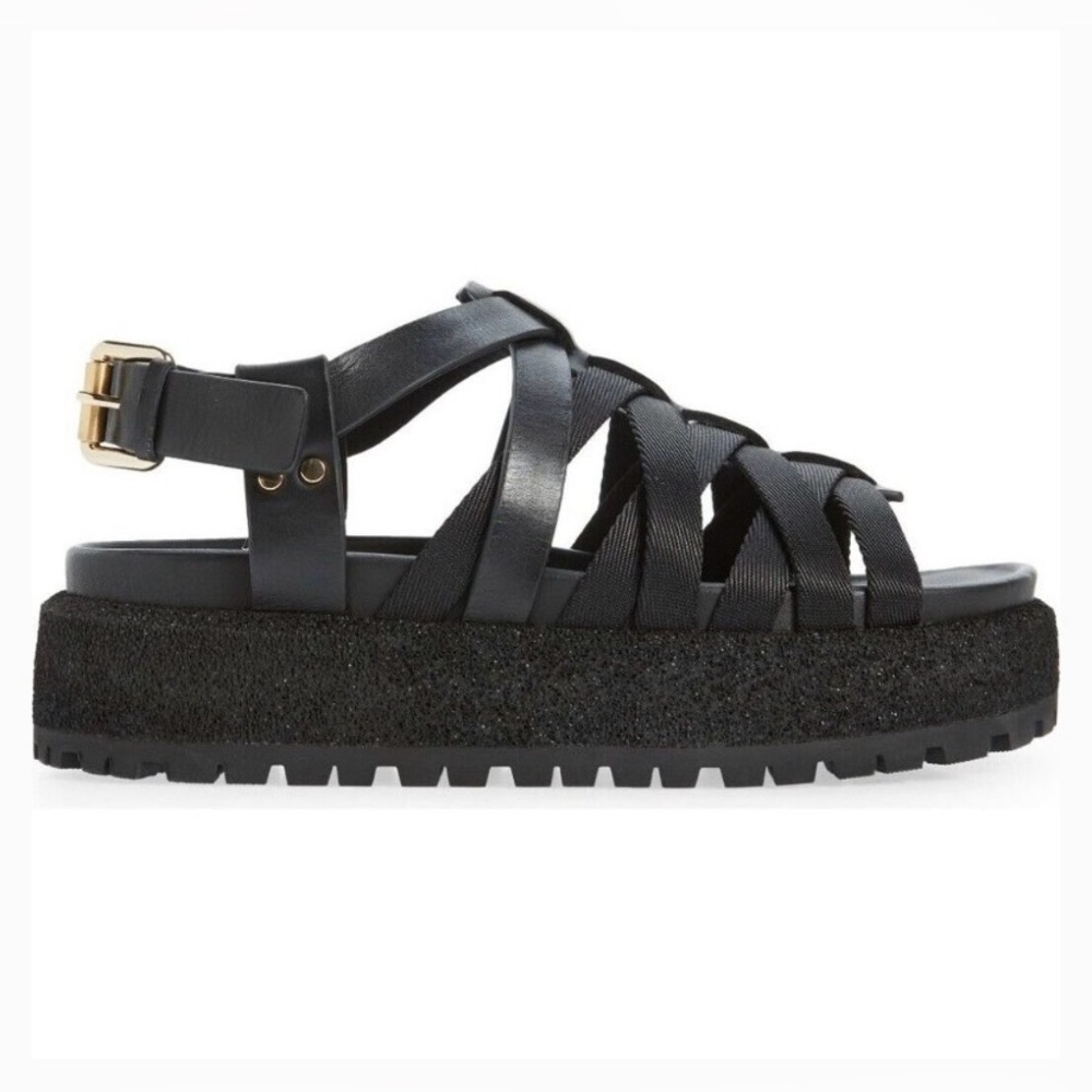 rag & bone Black Park Sandals S 9-9.5 Euro 40 Women’s Genuine Leather